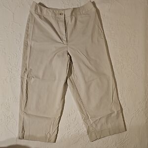 Coldwater Creek Beige Capri Khaki Cotton  Sz 10